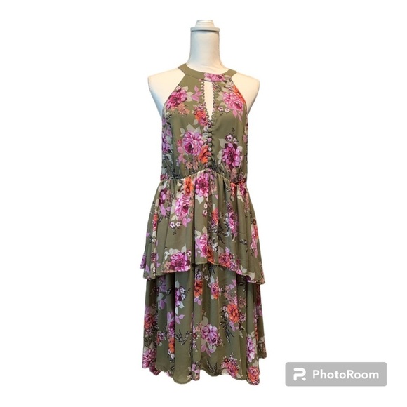 Torrid Chiffon Tiered Ruffle Dress Size 1 - Picture 2 of 8